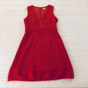 J-Crew red/orange v-neck dress